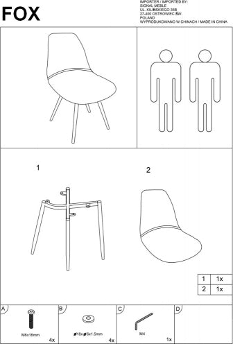Kitchen Chair Brazilia | size: Width: 44cm, Height: 86cm, Depth: 39cm | color: Gray | image: 4 | variant: 1003601