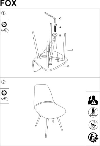 Kitchen Chair Brazilia | size: Width: 44cm, Height: 86cm, Depth: 39cm | color: Gray | image: 5 | variant: 1003603