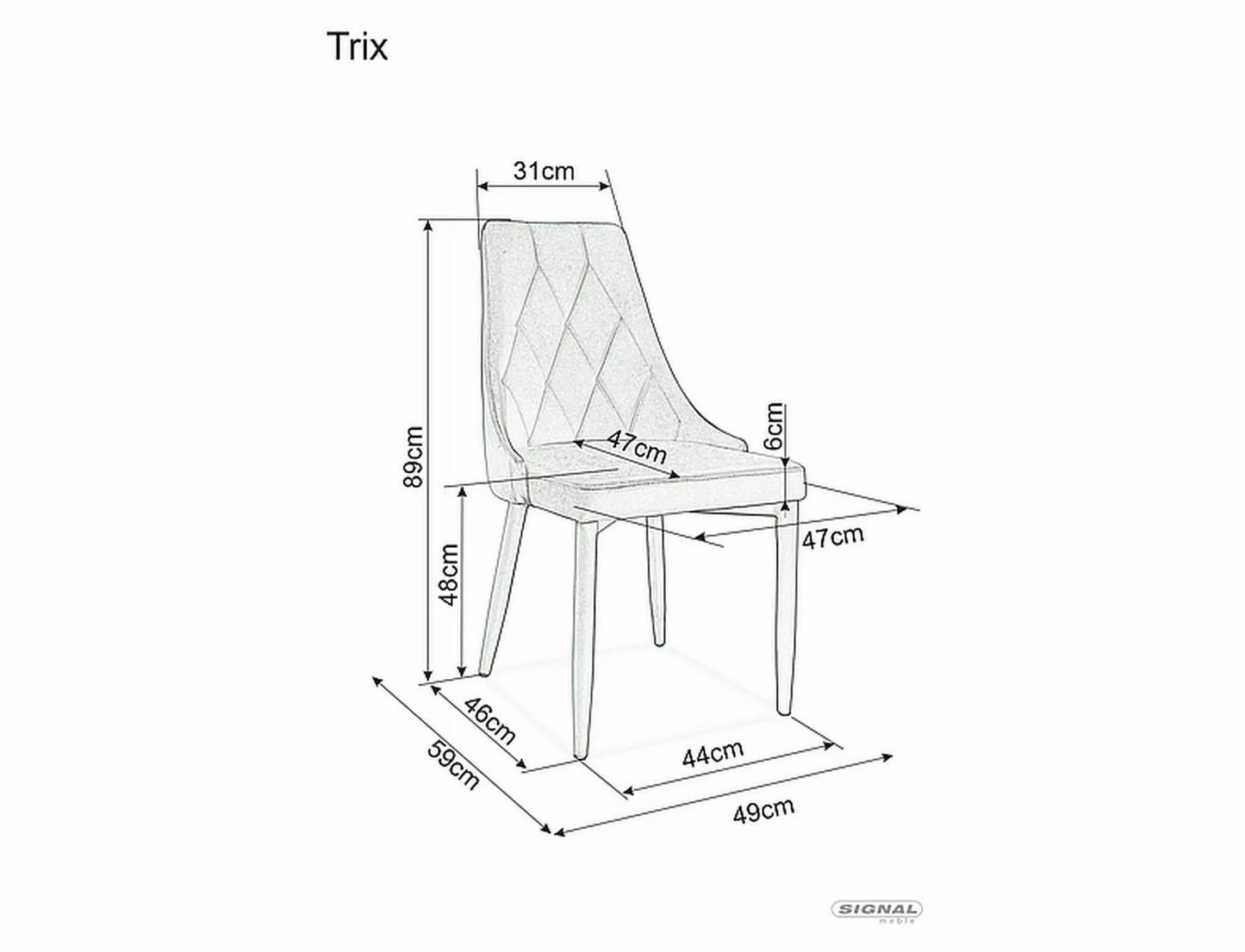 Kitchen Chair Calcutta | size: Width: 49cm, Height: 89cm, Depth: 47cm | color: Green | image: 2 | variant: 1003748