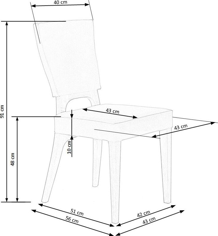 Kitchen Chair Calgary | size: Width: 43cm, Height: 91cm, Depth: 56cm | color: Blue | image: 9 | variant: 1006999