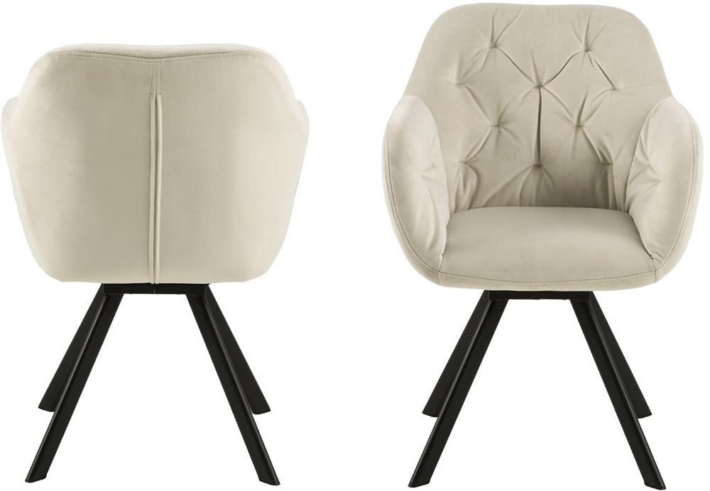 Kitchen Chair Chatham | size: Width: 57.5cm, Height: 81.5cm, Depth: 61.5cm | color: Beige | image: 3 | variant: 1000866