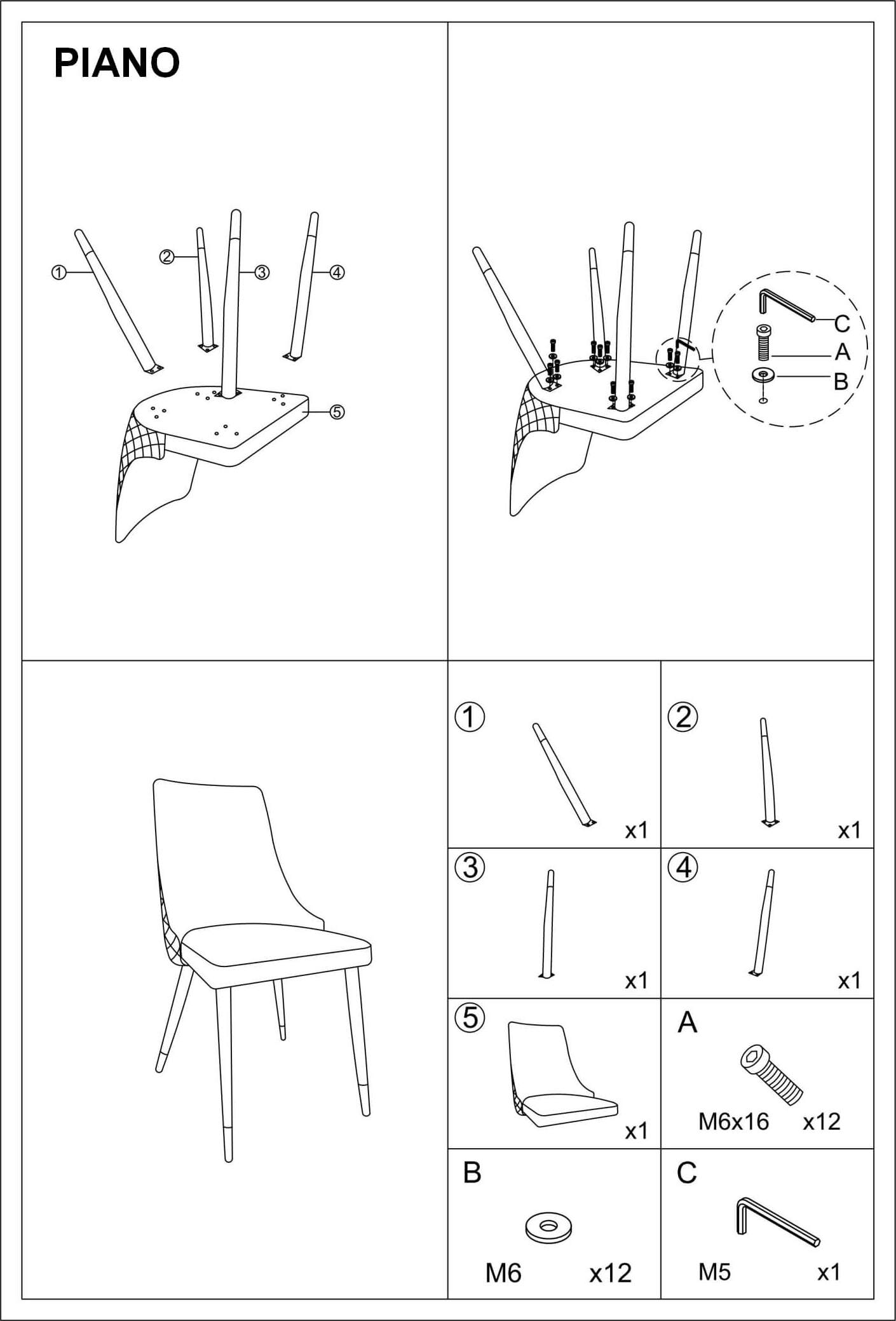 Kitchen Chair Chester | size: Width: 47cm, Height: 93cm, Depth: 44cm | color: Blue | image: 4 | variant: 1003710