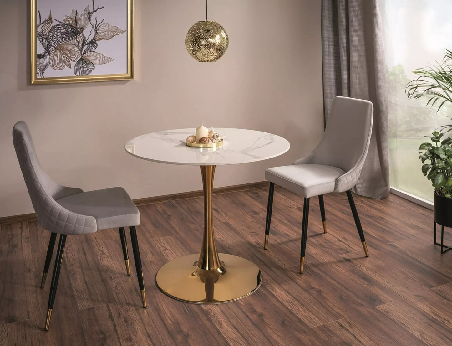 Kitchen Chair Chester | size: Width: 47cm, Height: 93cm, Depth: 44cm | color: Gray | image: 2 | variant: 1003717