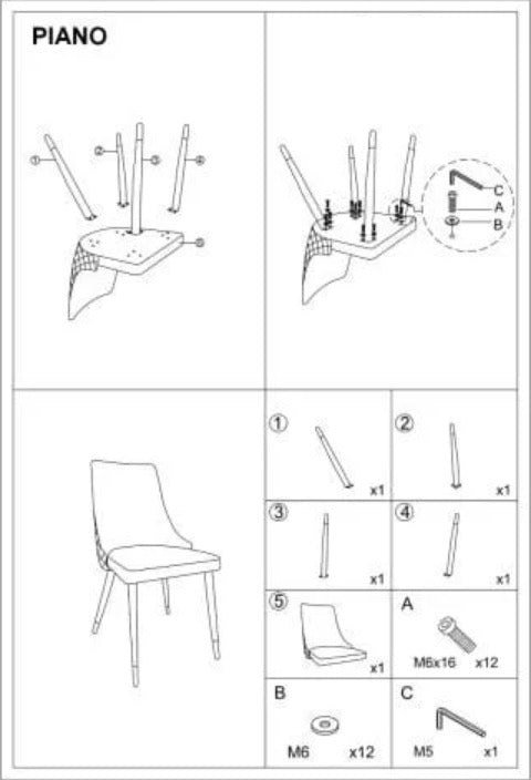 Kitchen Chair Chester | size: Width: 47cm, Height: 93cm, Depth: 44cm | color: Gray | image: 8 | variant: 1003712