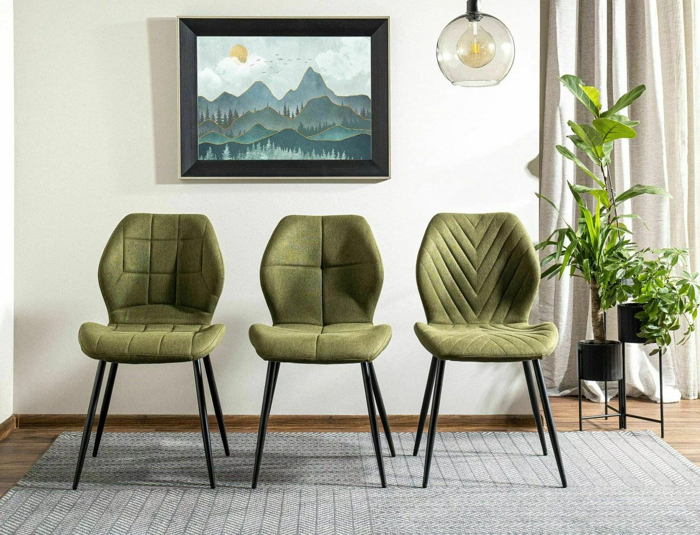 Kitchen Chair Colwyn Bay | size: Width: 48cm, Height: 86cm, Depth: 41cm | color: Green | image: 1 | variant: 1003805