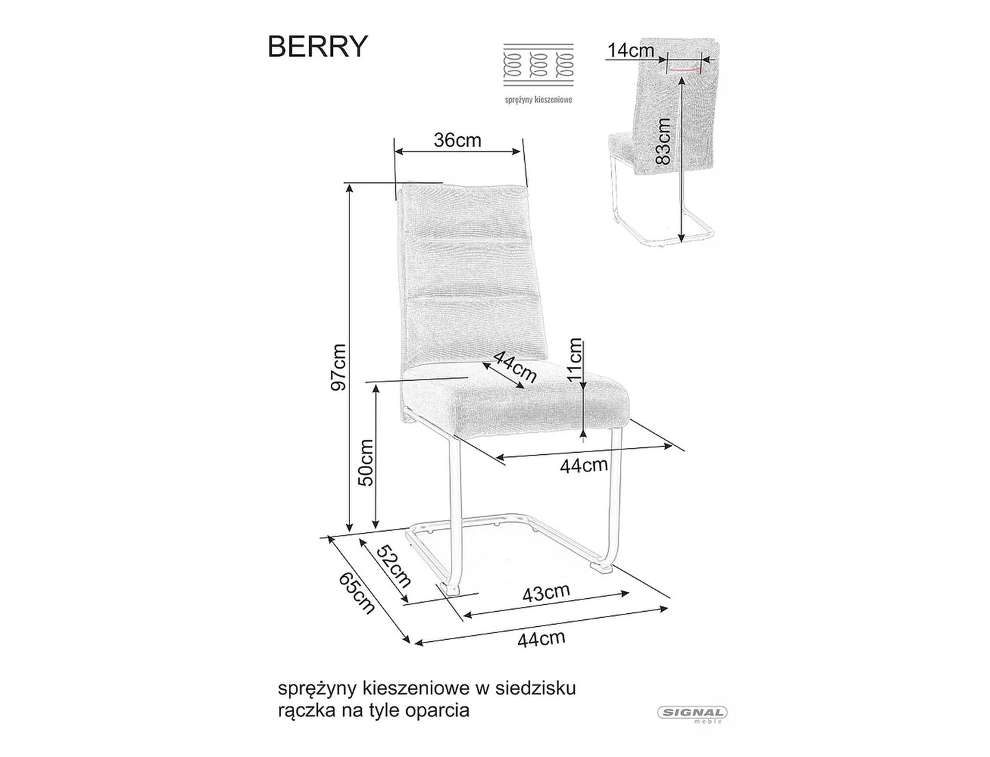 Kitchen Chair Darwin | size: Width: 44cm, Height: 97cm, Depth: 44cm | color: Beige | image: 3 | variant: 1003940
