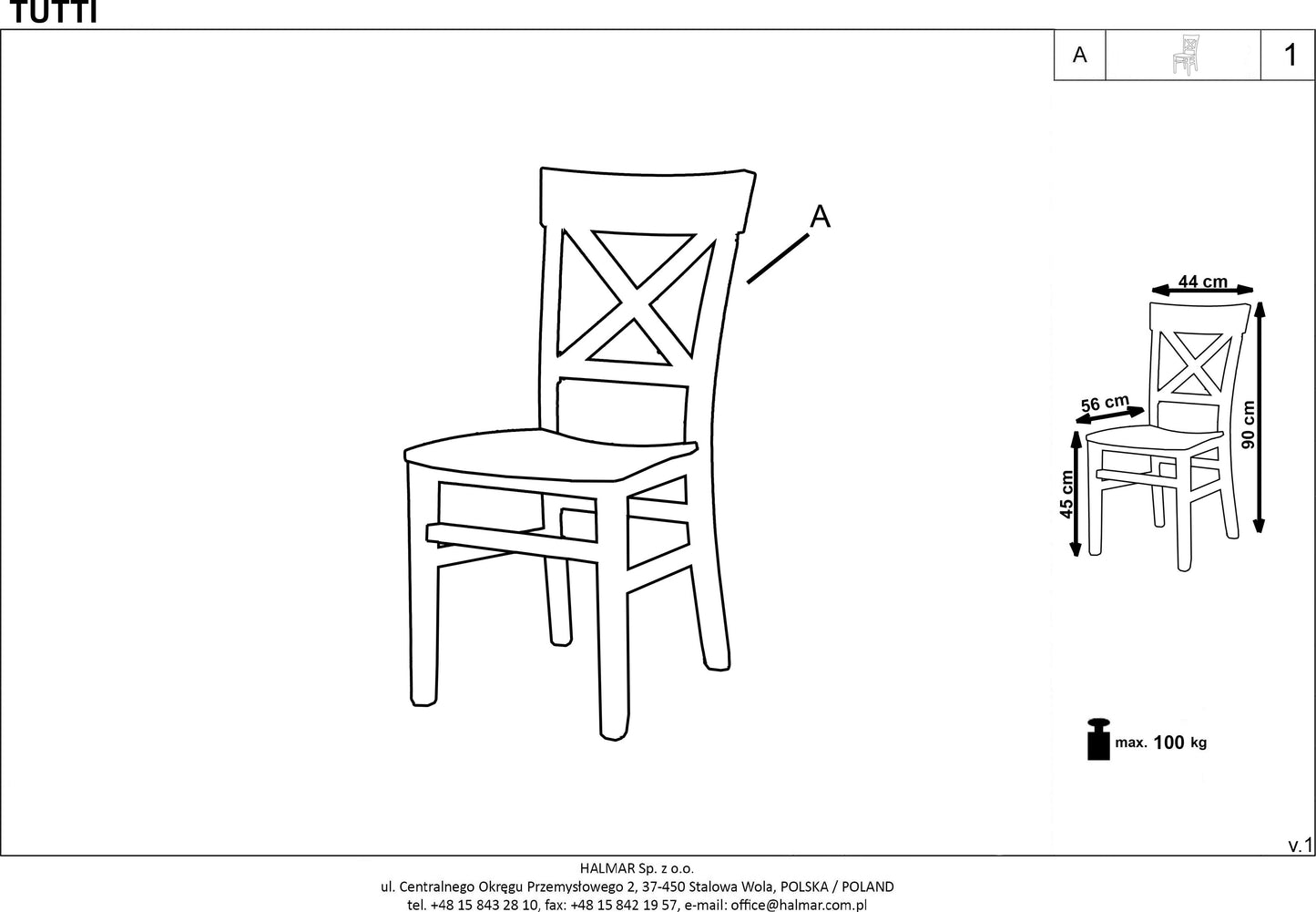 Kitchen Chair Dijon | size: Width: 44cm, Height: 90cm, Depth: 56cm | color: Brown | image: 9 | variant: 1006961