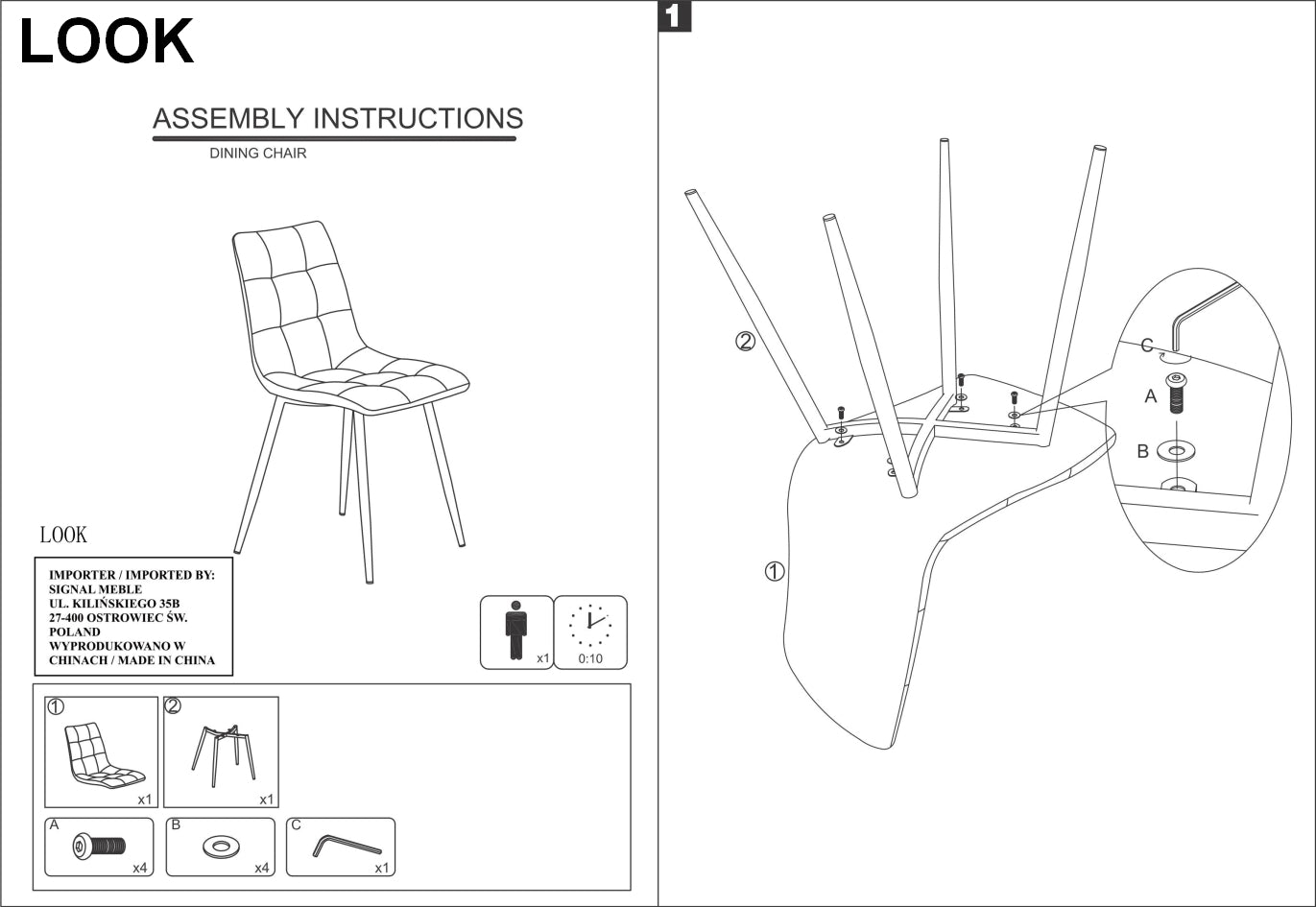 Kitchen Chair Doha | size: Width: 45cm, Height: 88cm, Depth: 38cm | color: Gray | image: 4 | variant: 1003660
