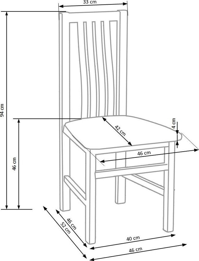 Kitchen Chair East Blackpool | size: Width: 46cm, Height: 96cm, Depth: 52cm | color: Beige | image: 3 | variant: 1006945