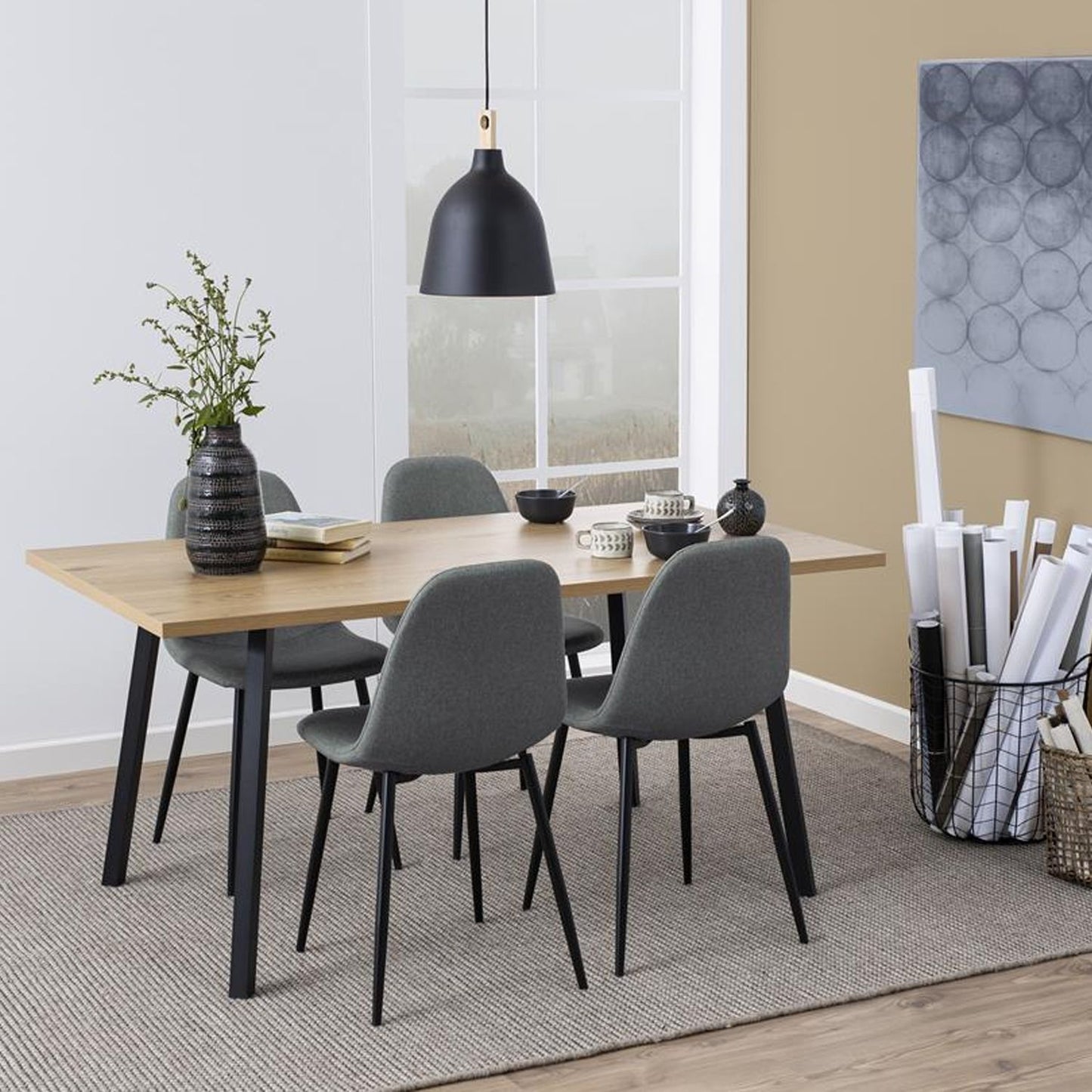 Kitchen Chair East Ferndale | size: Width: 44.5cm, Height: 84cm, Depth: 56cm | color: Gray | image: 4 | variant: 1005657