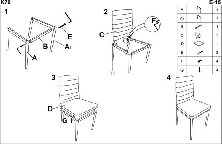 Kitchen Chair East Hull | size: Width: 41cm, Height: 98cm, Depth: 50cm | color: Brown | image: 8 | variant: 1006931