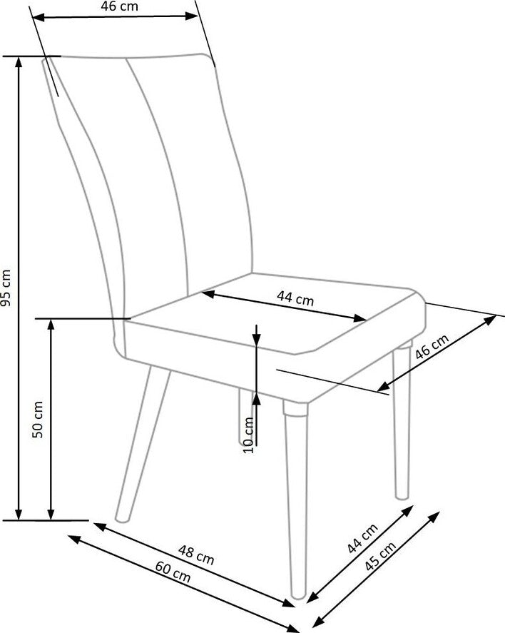 Kitchen Chair East Kingston upon Thames | size: Width: 45cm, Height: 95cm, Depth: 60cm | color: Gray | image: 7 | variant: 1006978