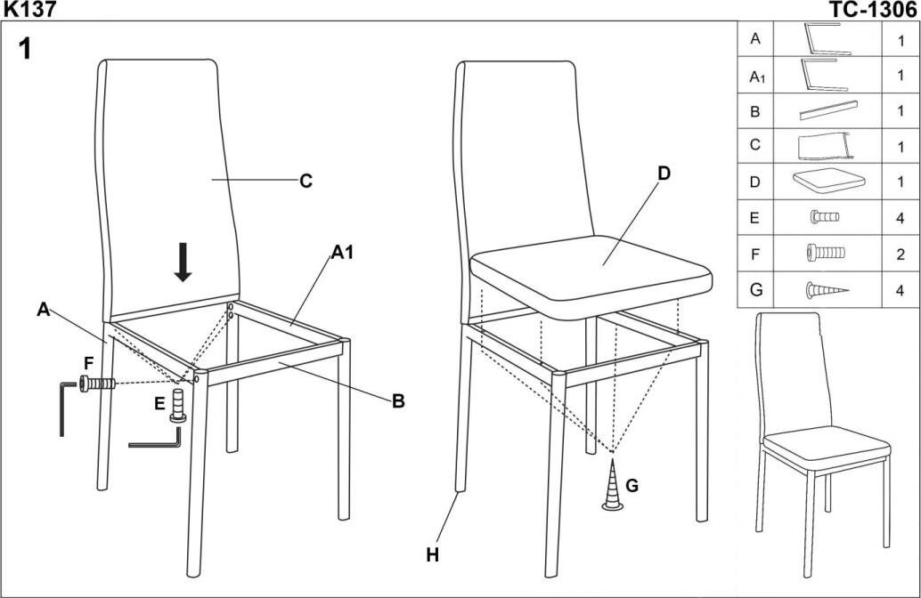Kitchen Chair East Plymouth | size: Width: 43cm, Height: 92cm, Depth: 49cm | color: Gray | image: 8 | variant: 1006932