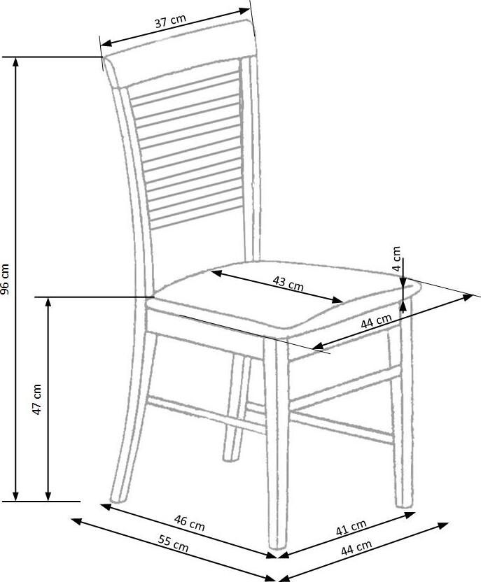 Kitchen Chair East Telford | size: Width: 44cm, Height: 96cm, Depth: 55cm | color: Beige | image: 6 | variant: 1006947