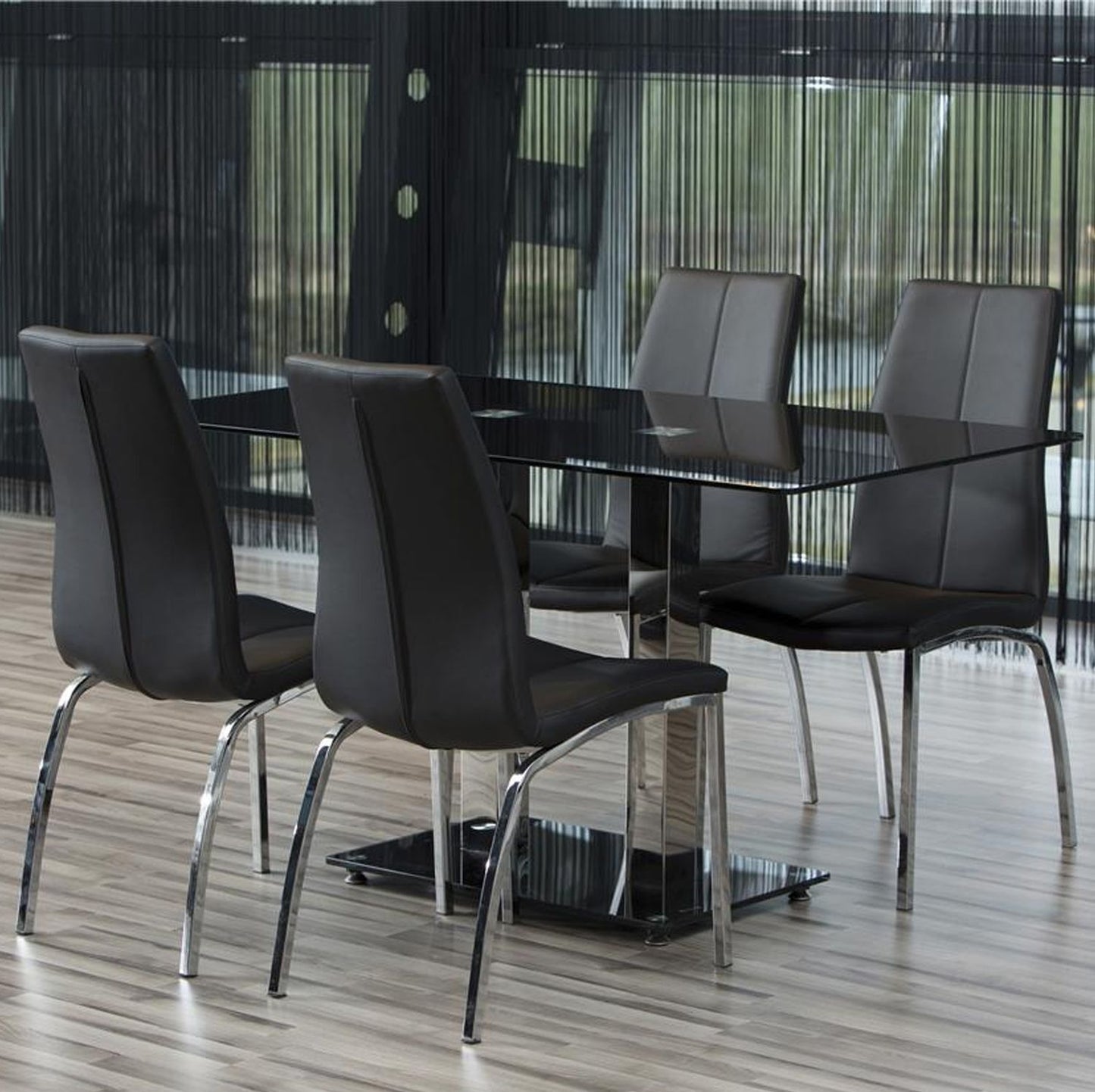 Kitchen Chair East Vejle | size: Width: 43.5cm, Height: 95cm, Depth: 57cm | color: Black | image: 3 | variant: 1005844