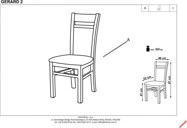 Kitchen Chair Gerard 2 | size: Width: 46cm, Height: 97cm, Depth: 55cm | color: Gray | image: 7 | variant: 1003038