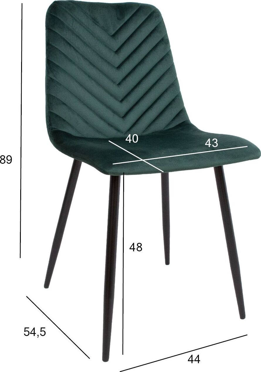 Kitchen Chair Haywards | size: Width: 54.5cm, Height: 89cm, Depth: 44cm | color: Green | image: 8 | variant: 1000785