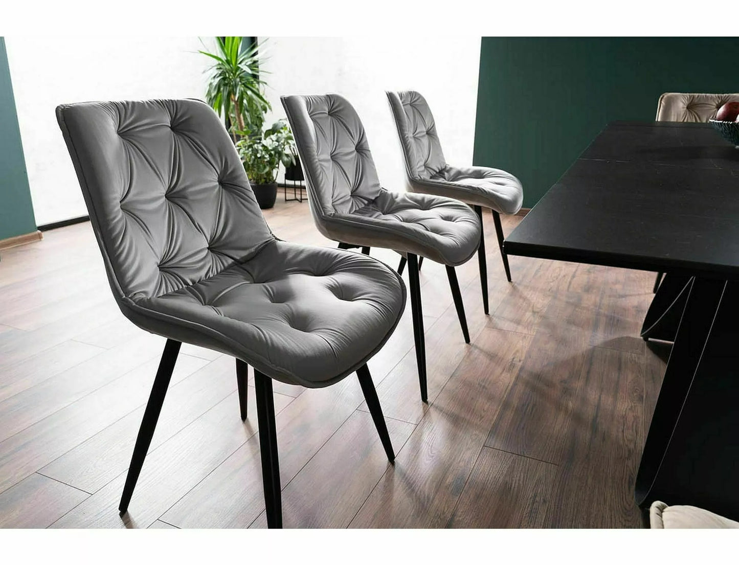 Kitchen Chair Jacksonville | size: Width: 49cm, Height: 84cm, Depth: 43cm | color: Gray | image: 2 | variant: 1003782