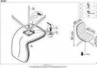 Kitchen Chair Jelgava | size: Width: 49cm, Height: 90cm, Depth: 62cm | color: Brown | image: 7 | variant: 1002191