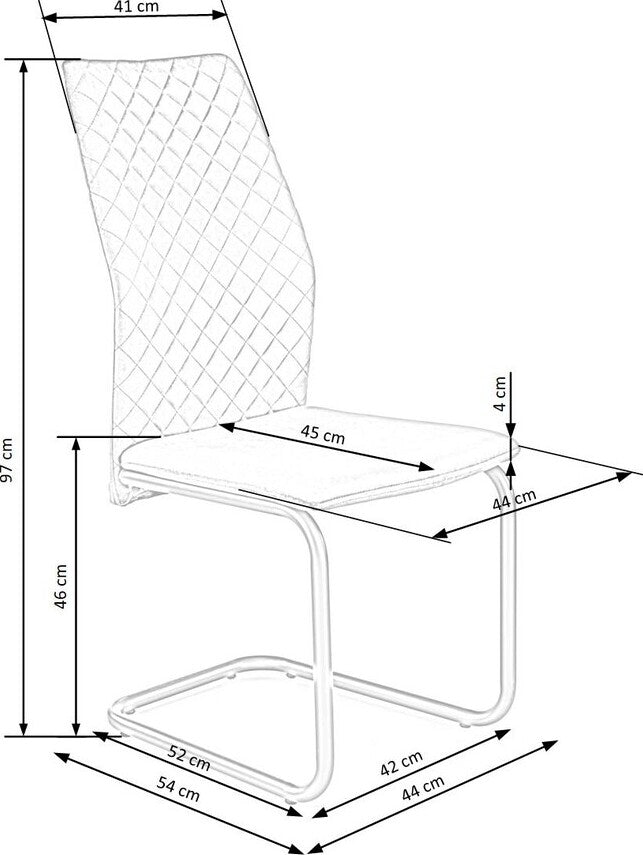 Kitchen Chair Kabul | size: Width: 44cm, Height: 97cm, Depth: 54cm | color: Green | image: 8 | variant: 1002389