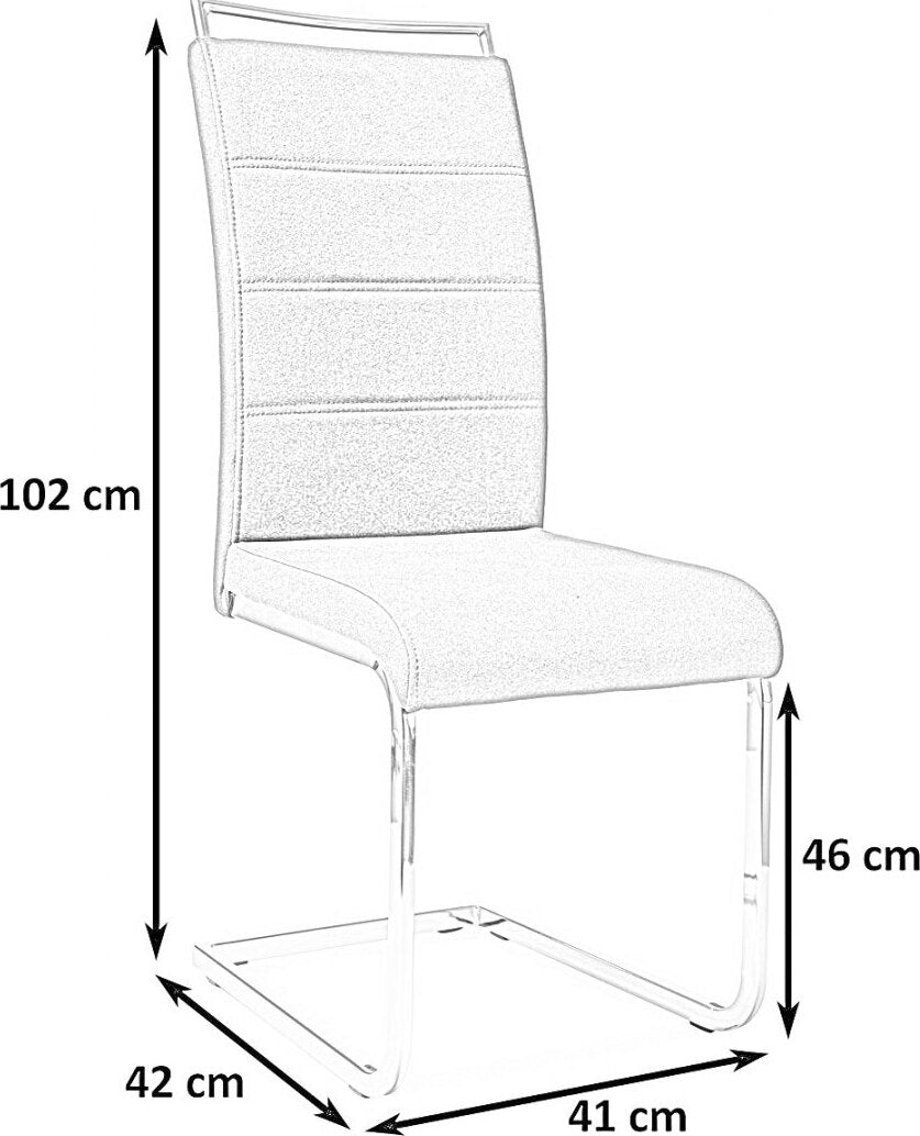 Kitchen Chair Leningrad | size: Width: 41cm, Height: 102cm, Depth: 42cm | color: Gray | image: 5 | variant: 1003631