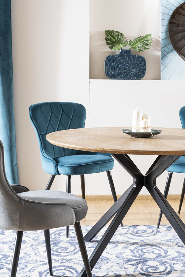Kitchen Chair Makkah | size: Width: 52cm, Height: 91cm, Depth: 45cm | color: Blue | image: 2 | variant: 1003663