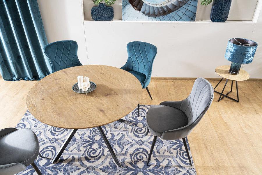 Kitchen Chair Makkah | size: Width: 52cm, Height: 91cm, Depth: 45cm | color: Blue | image: 4 | variant: 1003663