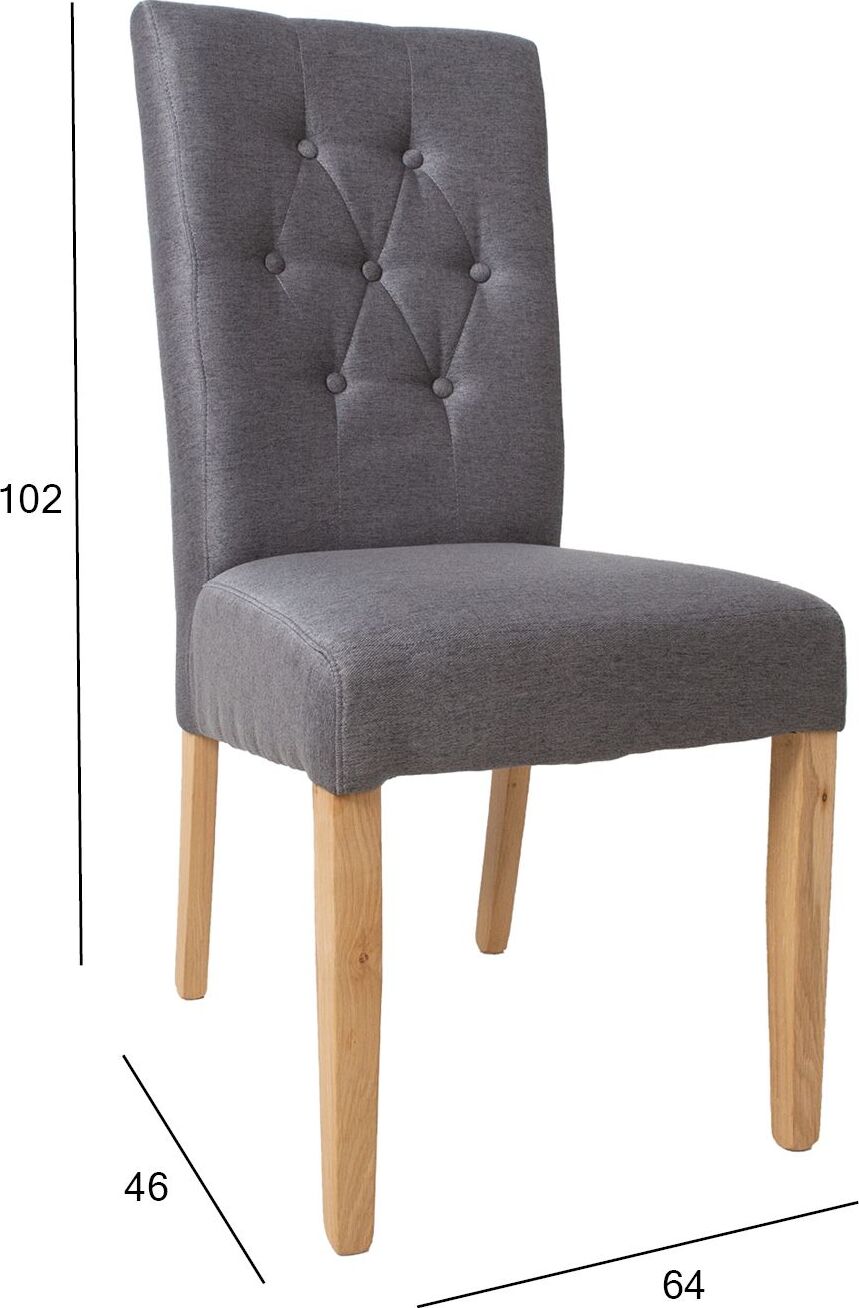Kitchen Chair Margate | size: Width: 64cm, Height: 102cm, Depth: 46cm | color: Gray | image: 7 | variant: 1000889