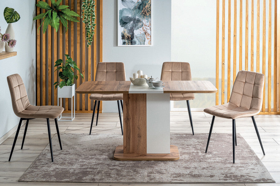 Kitchen Chair Sao Paulo | size: Width: 50cm, Height: 88cm, Depth: 43cm | color: Beige | image: 5 | variant: 1003591