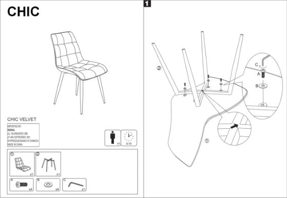 Kitchen Chair Sao Paulo | size: Width: 50cm, Height: 88cm, Depth: 43cm | color: Blue | image: 4 | variant: 1003595