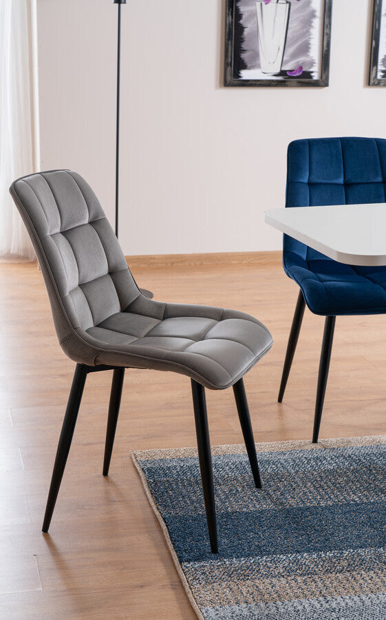 Kitchen Chair Sao Paulo | size: Width: 50cm, Height: 88cm, Depth: 43cm | color: Gray | image: 2 | variant: 1003590