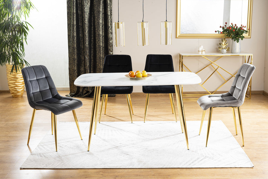 Kitchen Chair Sao Paulo | size: Width: 50cm, Height: 88cm, Depth: 43cm | color: Gray | image: 4 | variant: 1003578