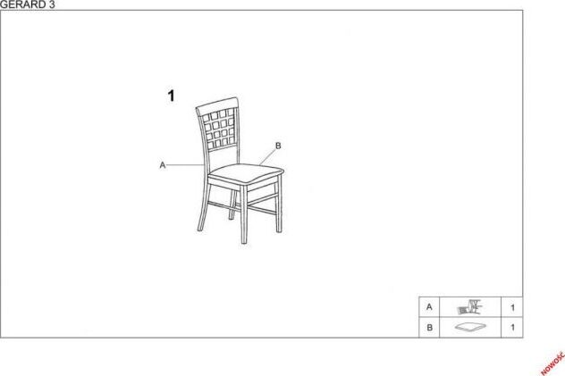 Kitchen Chair Tartu | size: Width: 44cm, Height: 96cm, Depth: 55cm | color: Gray | image: 3 | variant: 1002141