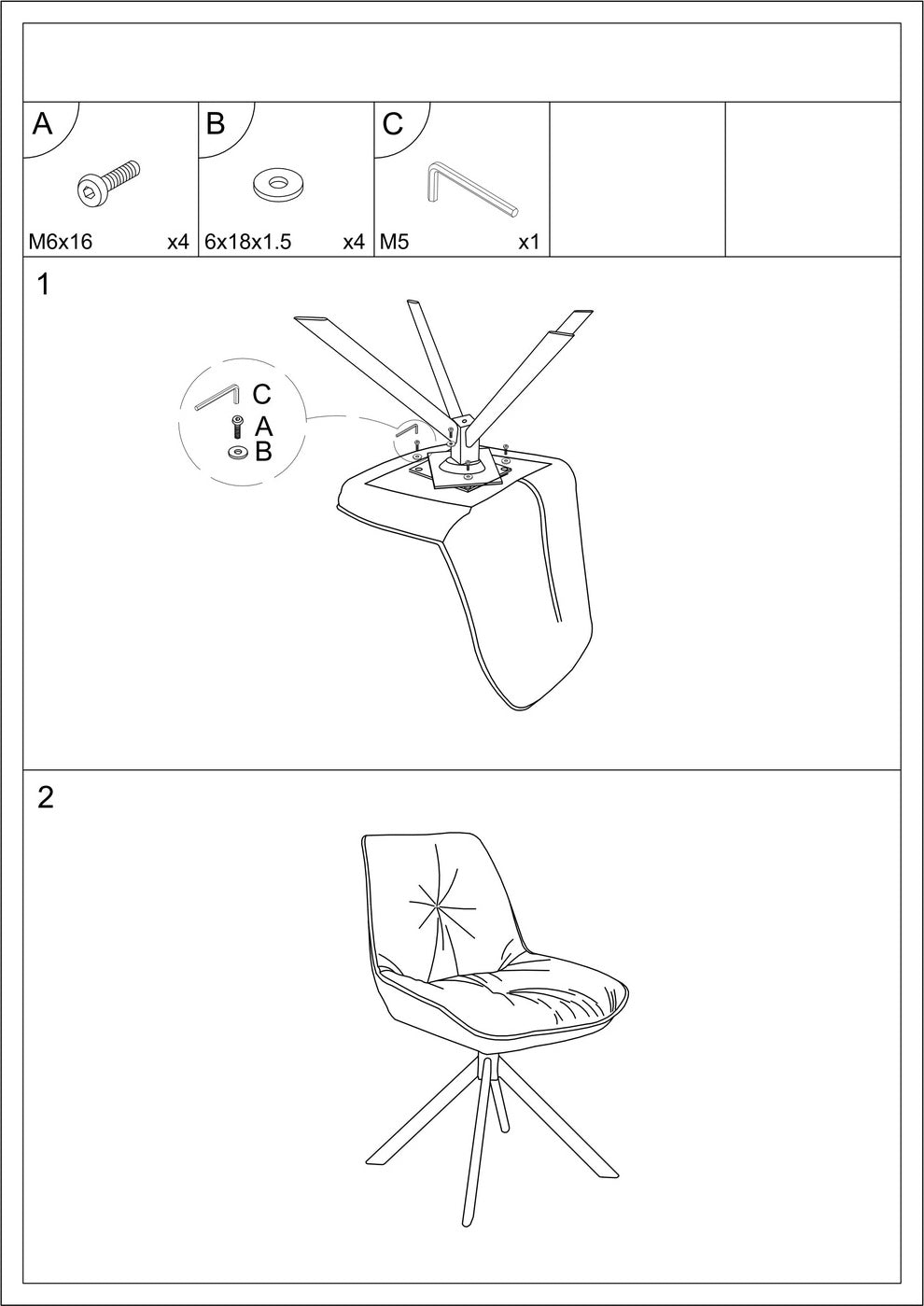 Kitchen Chair Tokyo | size: Width: 53cm, Height: 89cm, Depth: 45cm | color: Gray | image: 6 | variant: 1003555