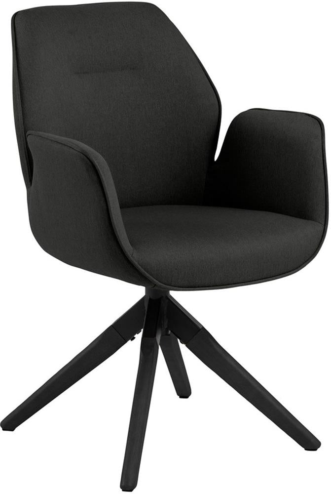 Kitchen Chair Tunbridge | size: Width: 60.5cm, Height: 91cm, Depth: 58.5cm | color: Black/Grey | image: 1 | variant: 1000770