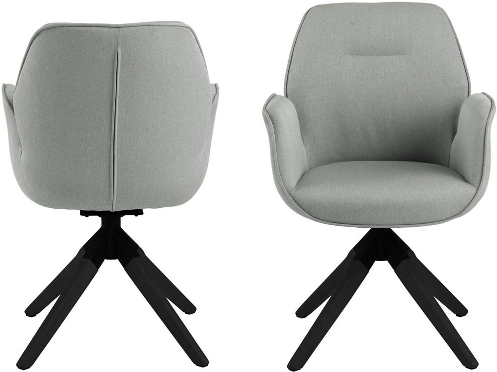 Kitchen Chair Tunbridge | size: Width: 60.5cm, Height: 91cm, Depth: 58.5cm | color: Black/Grey | image: 2 | variant: 1000769