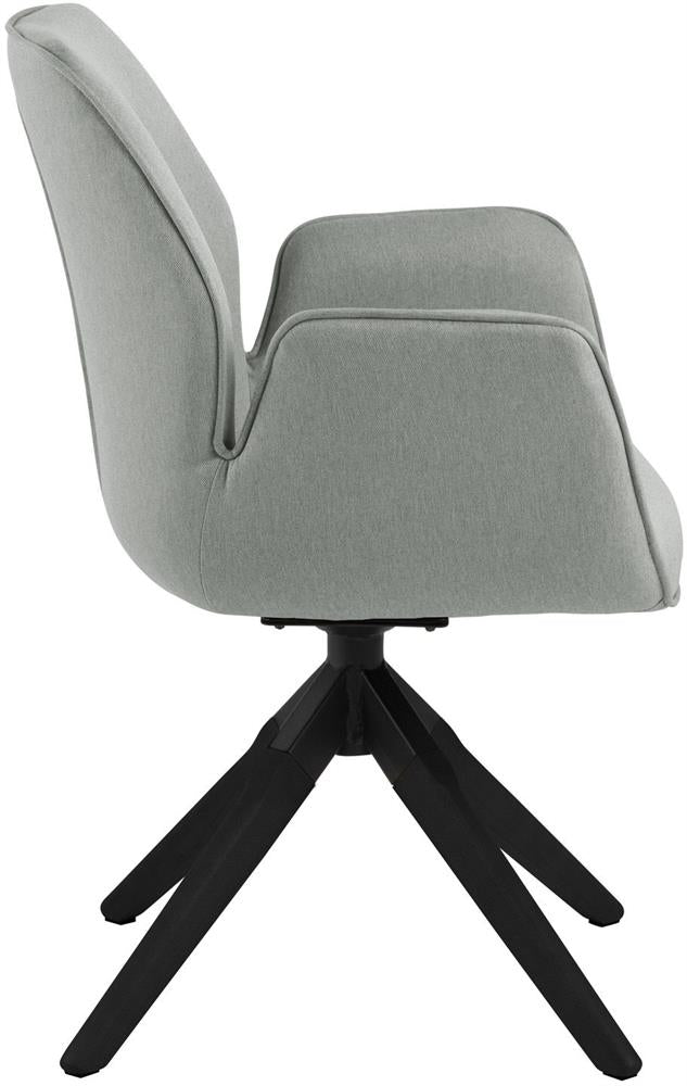 Kitchen Chair Tunbridge | size: Width: 60.5cm, Height: 91cm, Depth: 58.5cm | color: Black/Grey | image: 3 | variant: 1000769