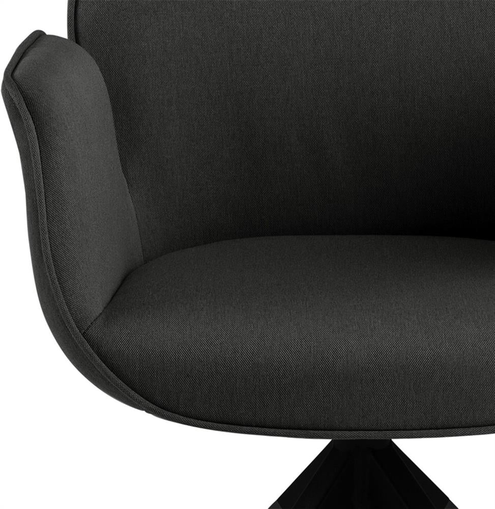 Kitchen Chair Tunbridge | size: Width: 60.5cm, Height: 91cm, Depth: 58.5cm | color: Black/Grey | image: 5 | variant: 1000770