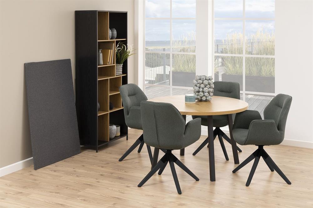Kitchen Chair Tunbridge | size: Width: 60.5cm, Height: 91cm, Depth: 58.5cm | color: Black/Grey | image: 8 | variant: 1000770