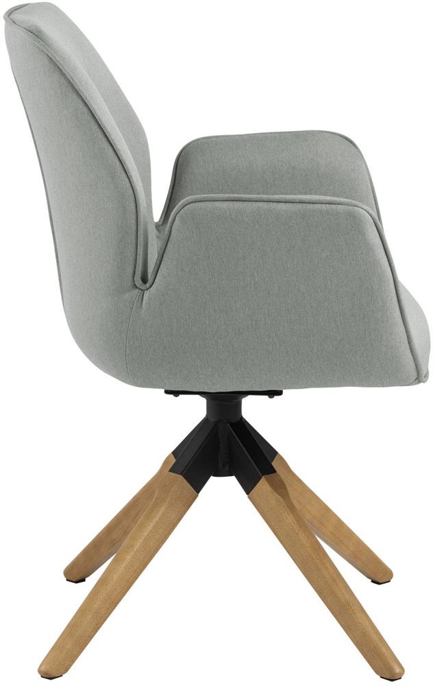 Kitchen Chair Tunbridge | size: Width: 60.5cm, Height: 91cm, Depth: 58.5cm | color: Oak/Grey | image: 2 | variant: 1000768