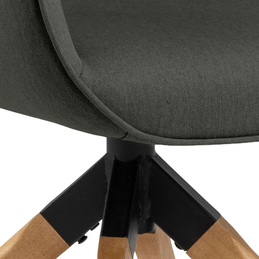 Kitchen Chair Tunbridge | size: Width: 60.5cm, Height: 91cm, Depth: 58.5cm | color: Oak/Grey | image: 4 | variant: 1000771