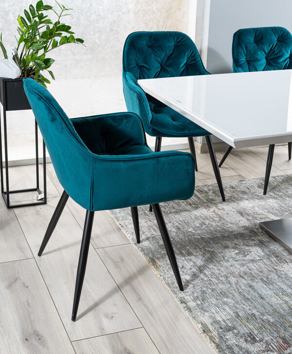 Kitchen Chair Washington | size: Width: 43cm, Height: 87cm, Depth: 57cm | color: Blue | image: 2 | variant: 1007786