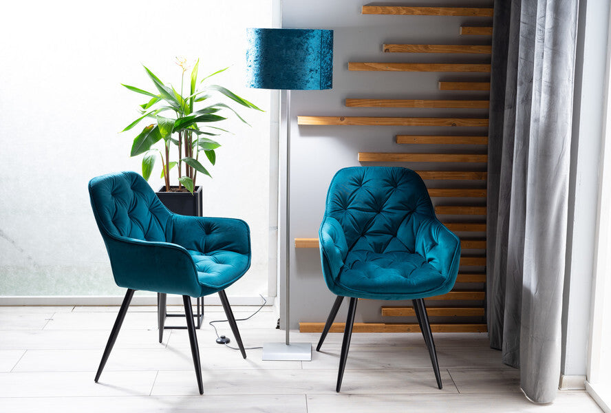 Kitchen Chair Washington | size: Width: 43cm, Height: 87cm, Depth: 57cm | color: Blue | image: 3 | variant: 1007786