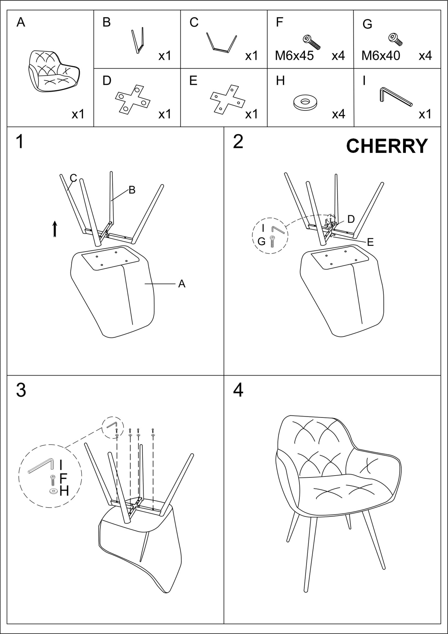 Kitchen Chair Washington | size: Width: 43cm, Height: 87cm, Depth: 57cm | color: Blue | image: 7 | variant: 1007786
