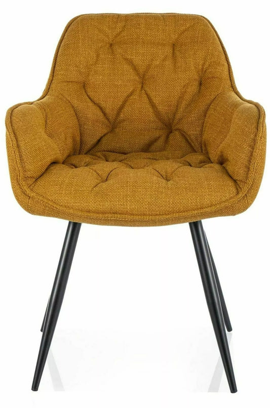 Kitchen Chair Washington | size: Width: 57cm, Height: 87cm, Depth: 43cm | color: Yellow | image: 0 | variant: 1003922