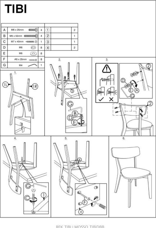 Kitchen Chair West Agadir | size: Width: 50cm, Height: 77cm, Depth: 44cm | color: White | image: 3 | variant: 1007705