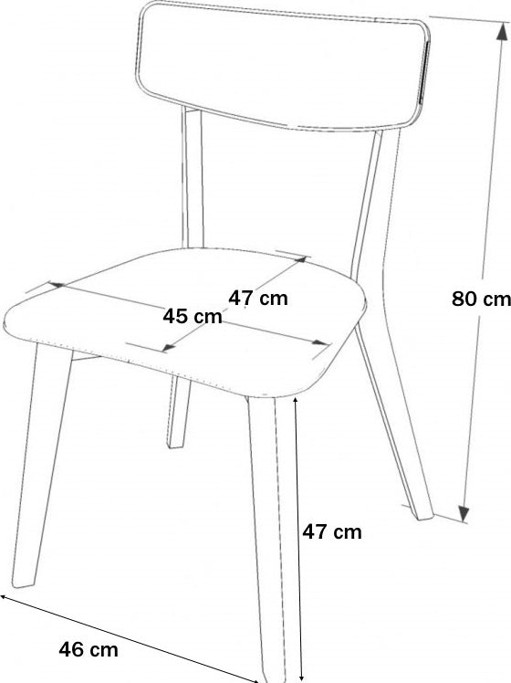 Kitchen Chair West Fes | size: Width: 49cm, Height: 77cm, Depth: 41cm | color: Gray | image: 4 | variant: 1007707