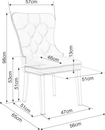 Kitchen Chair West Nantes | size: Width: 56cm, Height: 98cm, Depth: 46cm | color: Gray | image: 4 | variant: 1007718
