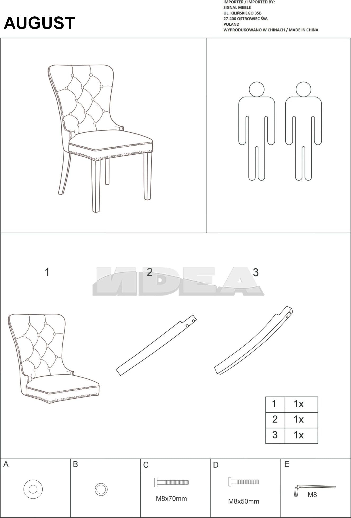 Kitchen Chair West Nantes | size: Width: 56cm, Height: 98cm, Depth: 46cm | color: Gray | image: 5 | variant: 1007718