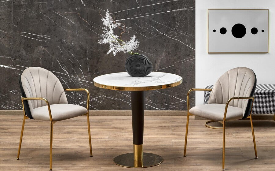 Kitchen Chair West Totnes | size: Width: 53cm, Height: 80cm, Depth: 57cm | color: Beige | image: 2 | variant: 1007320